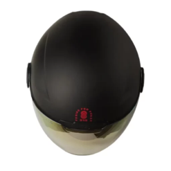Casco Shaft 212 Solid Negro Rojo Visor Iridium Rojo 1