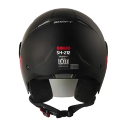 Casco Shaft 212 Solid Negro Rojo Visor Iridium Rojo 1