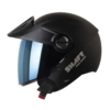 Casco Shaft 212 Solid Negro Silver Visor Iridium Azul 1