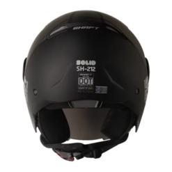 Casco Shaft 212 Solid Negro Silver Visor Iridium Azul 1