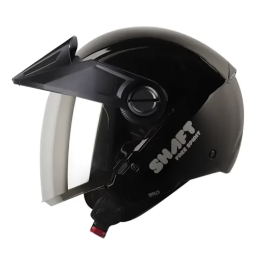 Casco Shaft 212 Solid Negro Silver Visor Iridium Silver 1
