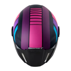 Casco Shaft 212 Spec Negro Fucsia Visor Iridium Fucsia1
