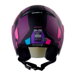 Casco Shaft 212 Spec Negro Fucsia Visor Iridium Fucsia1
