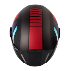 Casco Shaft 212 Spec Negro Rojo Visor Iridium Naranja