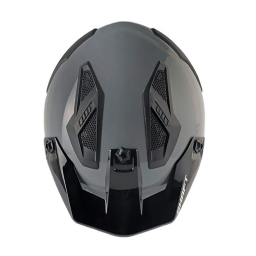 Casco Shaft 225 Pilot Solid Gris Negro Visor Iridium Silver2