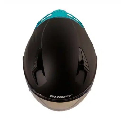 Casco Shaft 226 Gt Solid Negro Gris Visor Iridium Azul3