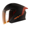 Casco Shaft 226 Gt Solid Negro Naranja Visor Iridium Naranja1
