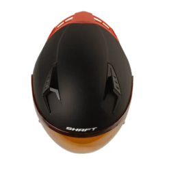 Casco Shaft 226 Gt Solid Negro Naranja Visor Iridium Naranja1
