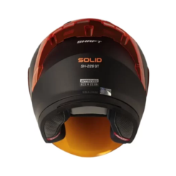 Casco Shaft 226 Gt Solid Negro Naranja Visor Iridium Naranja1
