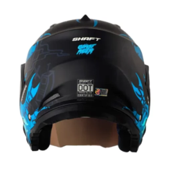 Casco Shaft 227 Trial Ghost Rider Negro Azul Visor Iridium Azul 1