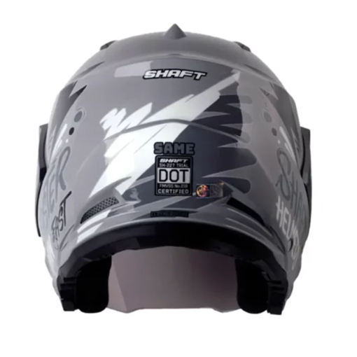 Casco Shaft 227 Trial Same Gris Visor Iridium Silver - Image 3