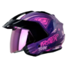 Casco Shaft 227 Trial Same Morado Fucsia Visor Iridium Morado1