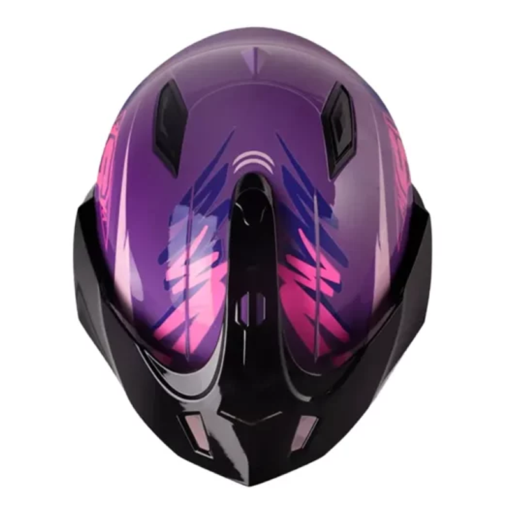 Casco Shaft 227 Trial Same Morado Fucsia Visor Iridium Morado1