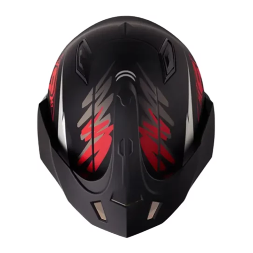 Casco Shaft 227 Trial Same Negro Rojo Visor Iridium Rojo 1