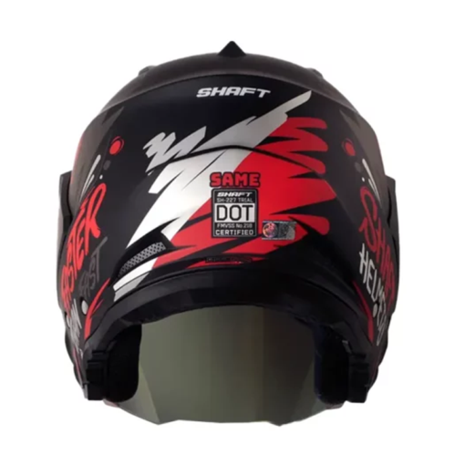 Casco Shaft 227 Trial Same Negro Rojo Visor Iridium Rojo 1