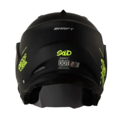 Casco Shaft 227 Trial Solid Negro Amarillo Visor Iridium Amarillo 2