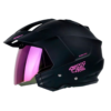 Casco Shaft 227 Trial Solid Negro Fucsia Visor Iridium Morado