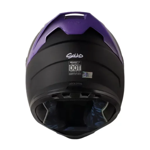 Casco Shaft 502 Solid Negro Morado Claro Visor Iridium Morado 1