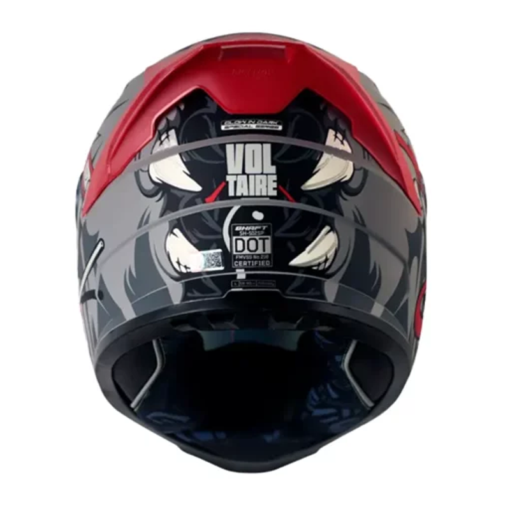 Casco Shaft 502sp Voltaire Gris Visor Revo Rojo - Image 3