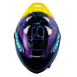 Casco Shaft 502sp Voltaire Morado Azul Visor Iridium Azul 1