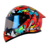 Casco Shaft 522sp Tiguerazo Naranja Azul Visor Iridium Azul 1