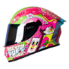 Casco Shaft 526sp Evo Bck2bac Fucsia Azul Visor Iridium AzuL 1