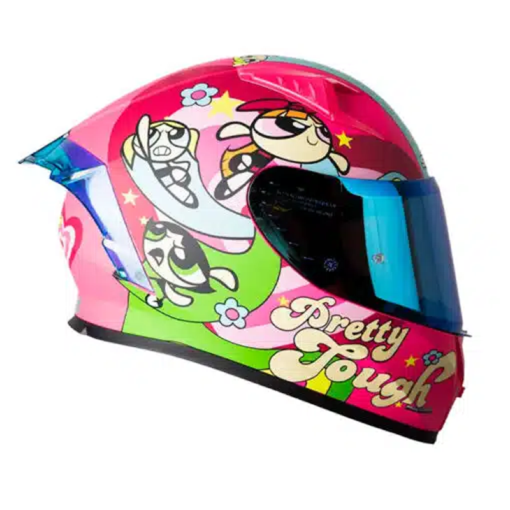 Casco Shaft 526sp Evo Bck2bac Fucsia Azul Visor Iridium AzuL 1