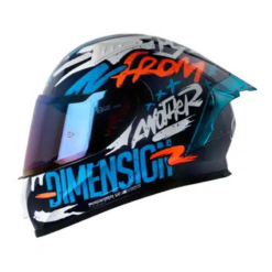 Casco Shaft 526sp Evo Dimension Azul Navy Naranja Visor Iridium Azul 1