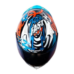 Casco Shaft 526sp Evo Dimension Azul Navy Naranja Visor Iridium Azul 1