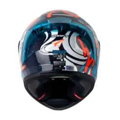 Casco Shaft 526sp Evo Dimension Azul Navy Naranja Visor Iridium Azul 1