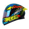Casco Shaft 526sp Evo Dimension Negro Naranja Visor Iridium Azul 1