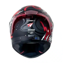 Casco Shaft 526sp Evo Dimensión Negro Rojo Visor Iridium Rojo 1