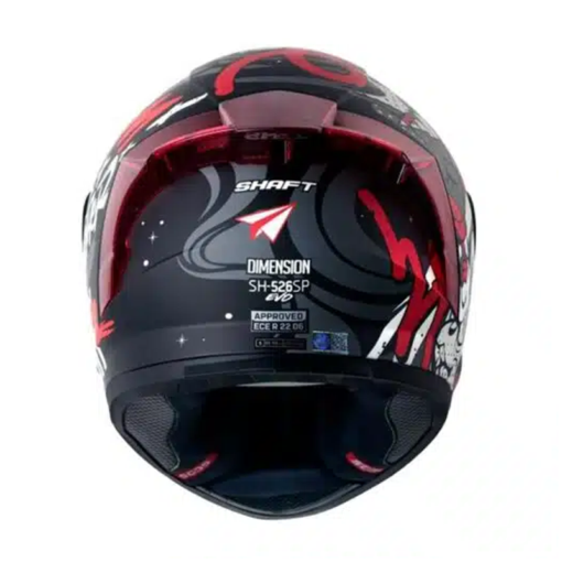 Casco Shaft 526sp Evo Dimensión Negro Rojo Visor Iridium Rojo 1