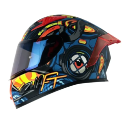 Casco Shaft 526sp Evo Master Of Azul Oscuro Gris Visor Iridium Azul 1
