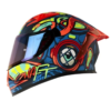Casco Shaft 526sp Evo Master Of Azul Oscuro Naranja Visor Iridium Azul 1