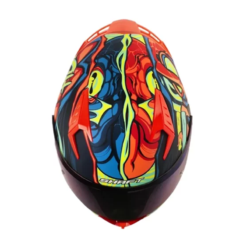 Casco Shaft 526sp Evo Master Of Azul Oscuro Naranja Visor Iridium Azul 1