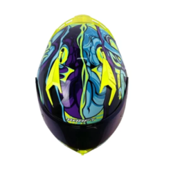 Casco Shaft 526sp Evo Master Of Morado Azul Visor Iridium Morado 1
