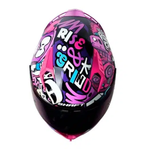 Casco Shaft 526sp Evo Rise Up Fucsia Morado Visor Iridium Morado 1