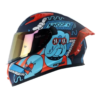Casco Shaft 526sp Evo Ungloriou Azul Oscuro Visor Iridium Rojo 1