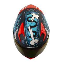 Casco Shaft 526sp Evo Ungloriou Azul Oscuro Visor Iridium Rojo 1