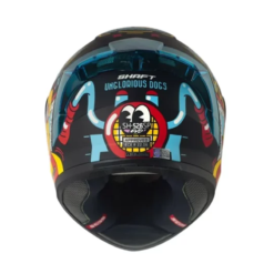 Casco Shaft 526sp Evo Ungloriou Negro Azul Visor Iridium Rojo 3 - Punto Llantas 1