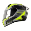 Casco Shaft 560 Evo Chaos Gris Amarillo Neón Visor Iridium Silver 1