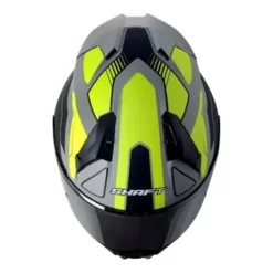 Casco Shaft 560 Evo Chaos Gris Amarillo Neón Visor Iridium Silver 1
