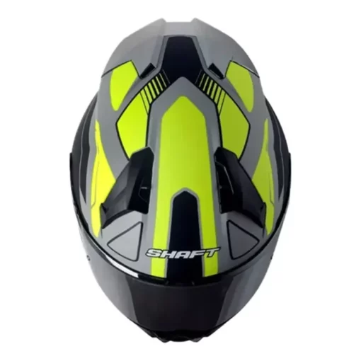 Casco Shaft 560 Evo Chaos Gris Amarillo Neón Visor Iridium Silver 1