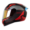 Casco Shaft 560 Evo Chaos Negro Rojo Visor Iridium Rojo 1