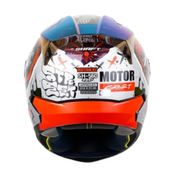 Casco Shaft 560 Evo Motion V2 Camaleon Rojo Visor Iridium Azul 1