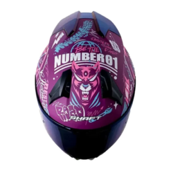 Casco Shaft 560 Evo Motion V2 Morado Oscuro Fucsia Visor Iridium Azul 1