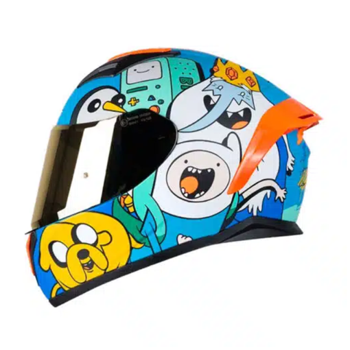 Casco Shaft 582Sp_Evo Adventure Azul Amarillo Visor Iridium Dorado 1