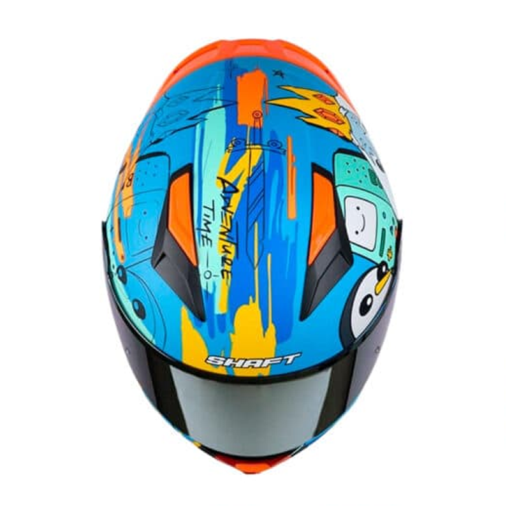 Casco Shaft 582Sp_Evo Adventure Azul Amarillo Visor Iridium Dorado 1