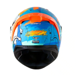 Casco Shaft 582Sp_Evo Adventure Azul Amarillo Visor Iridium Dorado 1